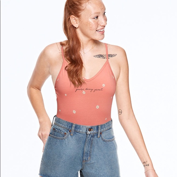 Victoria Secrets Bodysuit Pink Thong Women’s BodySuit Top - Picture 4 of 6